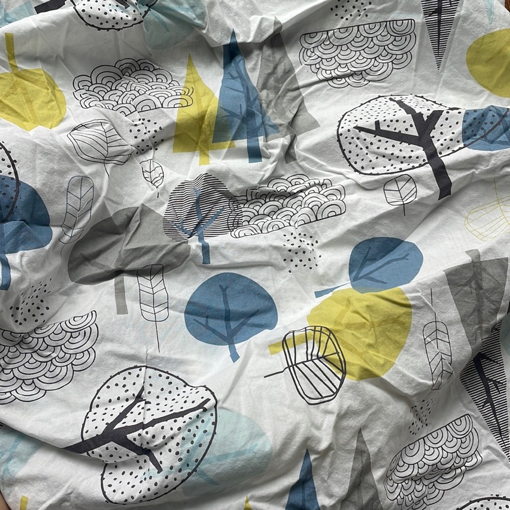 Crib sheet and crib bedskirt